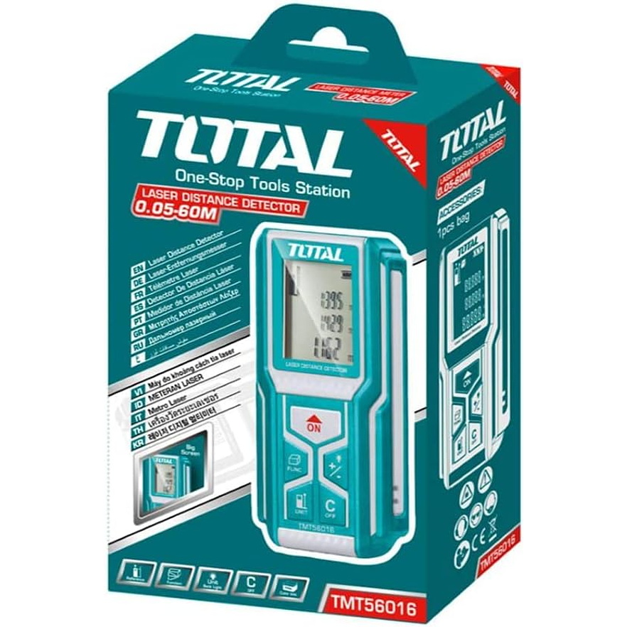 Medidor De Distancias Laser 60Mts Total Tmt56016 4