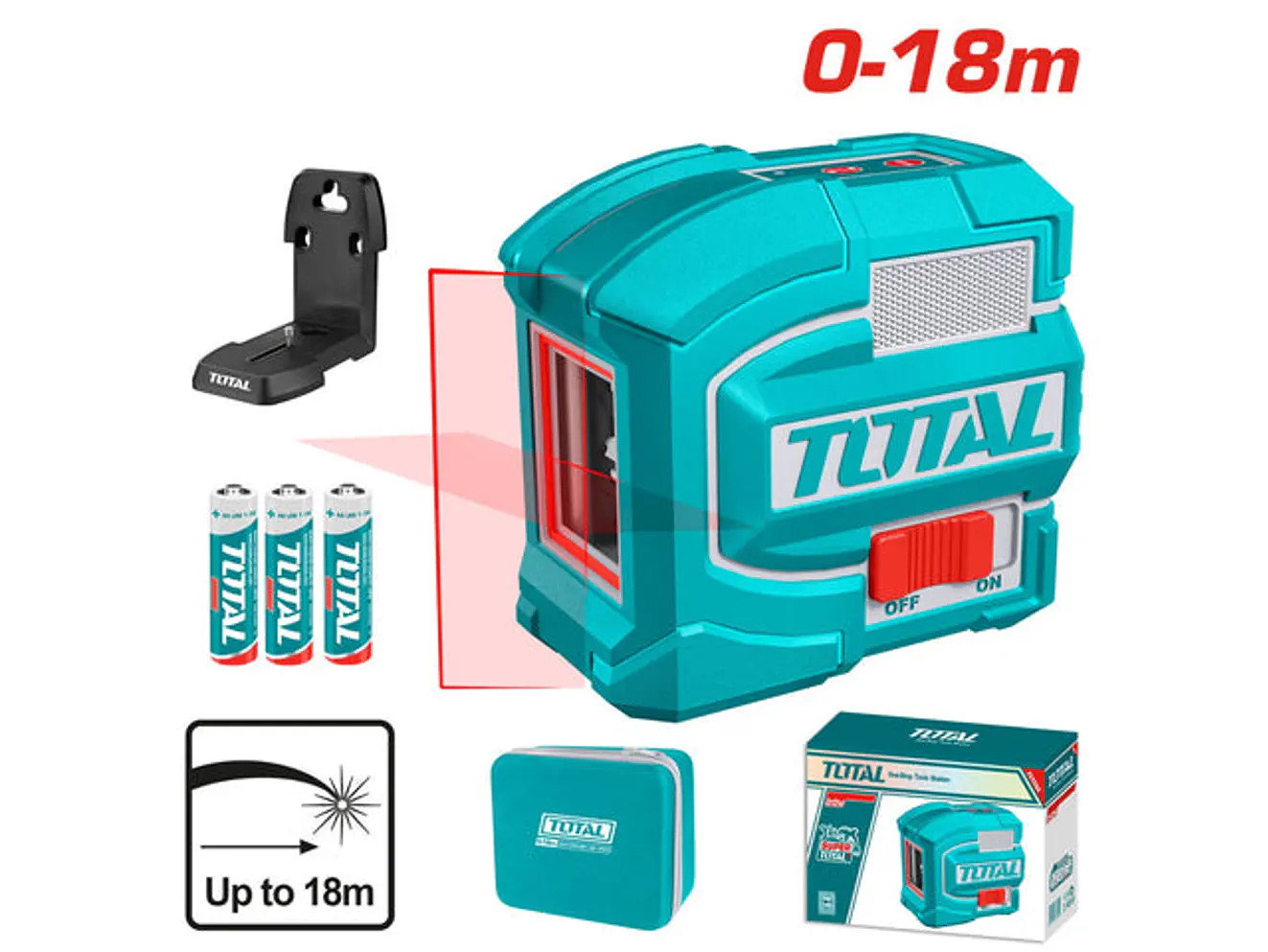 Nivel Láser Industrial TOTAL TLL156503 Autonivelante Haz Rojo 15 Metros - Foto 1 | aztools.co