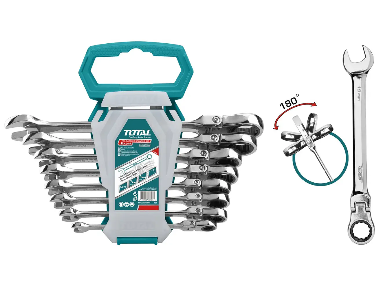 Llave Mixta Con Rache Flexible 8 - 19 Mm Juego X 8 Pzs Super Select Total Tht102Rk586 - Envío a todo Colombia | aztools.co