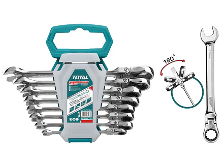 Llave Mixta Con Rache Flexible 8 - 19 Mm Juego X 8 Pzs Super Select Total Tht102Rk586 - Envío a todo Colombia | aztools.co