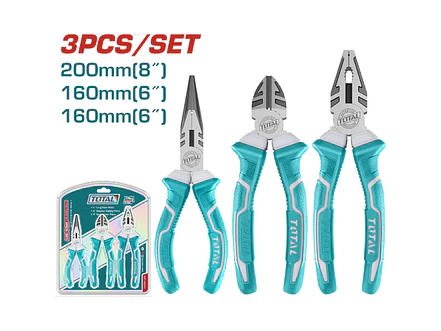 Juego De Alicates X 3 Pzs Pinza 6Cortafrio 6Alicate 8 Total Tht1K0301 - Envío a todo Colombia | aztools.co