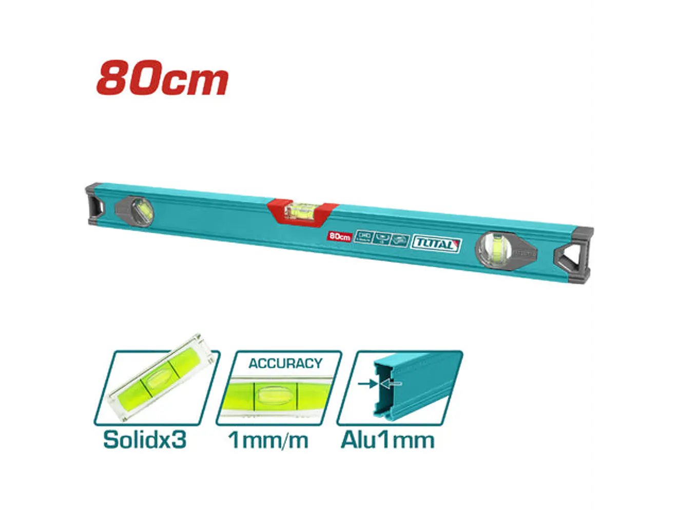 Nivel 80 Cm Aluminio Super Total Tmt28016 - Envío a todo Colombia | aztools.co