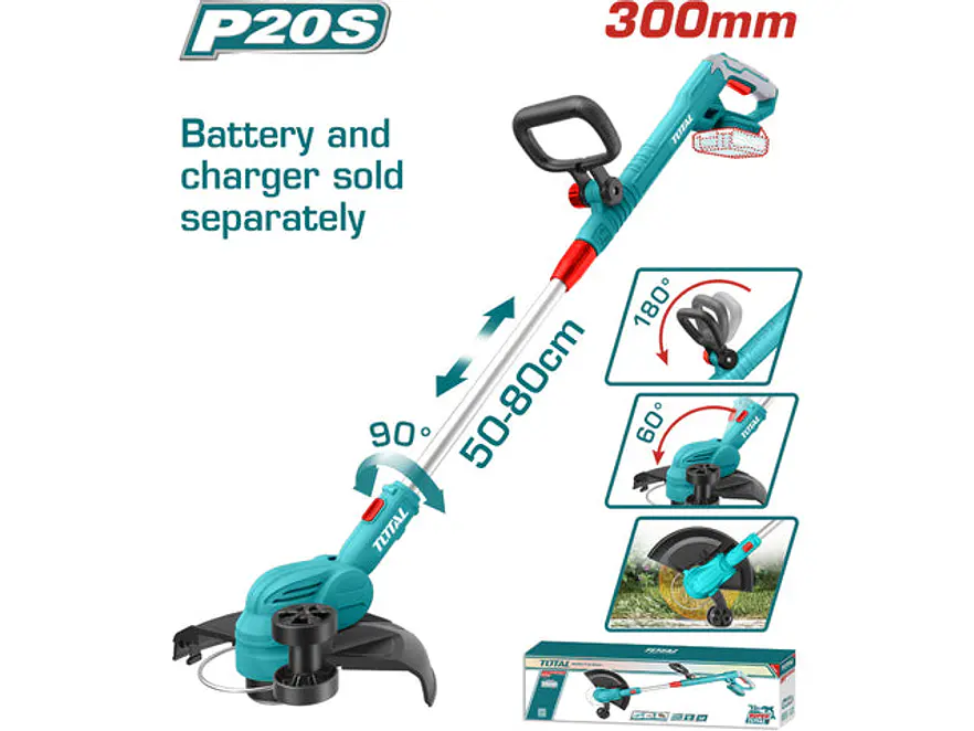 Guadaña Inalámbrica 20V TOTAL TGTLI20328 Cortabordes (Sin Batería) - Foto 1 | aztools.co