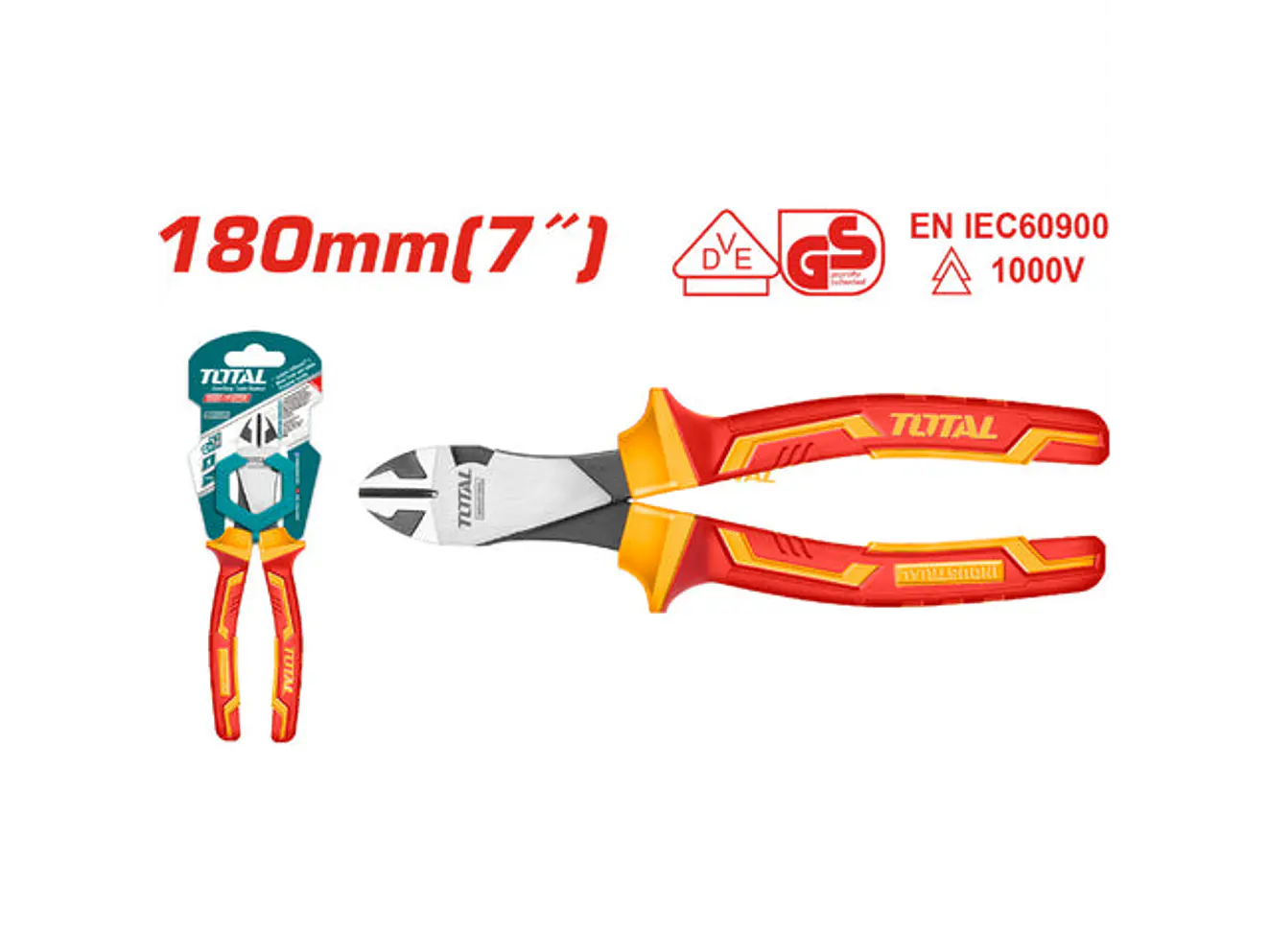 Cortafrio Aislado 7 Industrial Amarillo Rojo 1000V Total Thtip2571 - Envío a todo Colombia | aztools.co