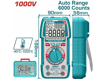 Multímetro Digital Industrial Super TOTAL TMT5310004 1000V True RMS - Envío a todo Colombia | aztools.co