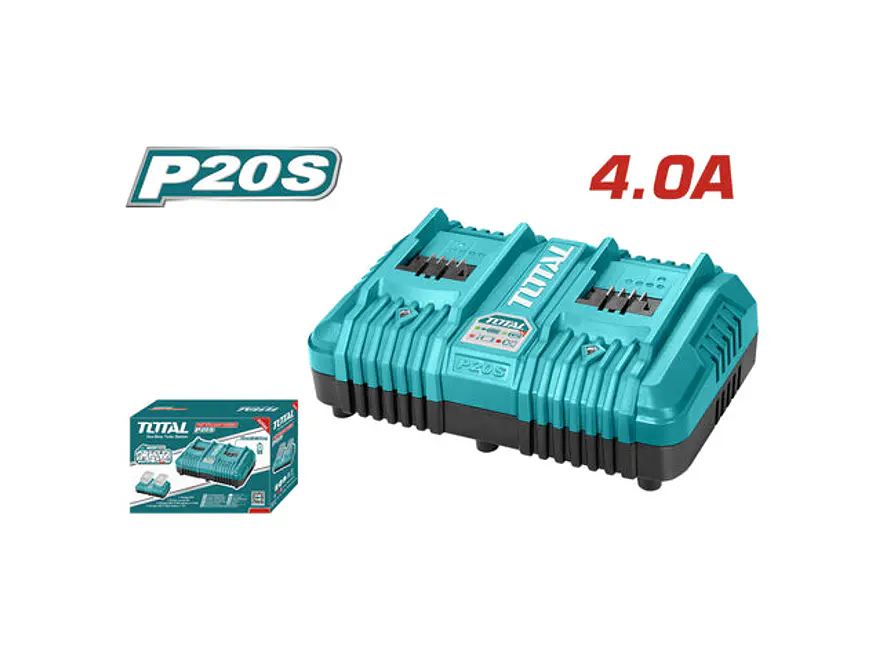 Cargador Inteligente Doble Para Baterias 20V Industrial Total Utcli2034 - Envío a todo Colombia | aztools.co