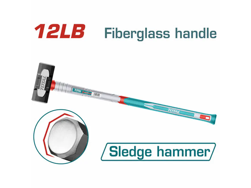 Porra 12 Lb Hierro Mango Fibra De Vidrio Super Total Thsm61598 - Envío a todo Colombia | aztools.co