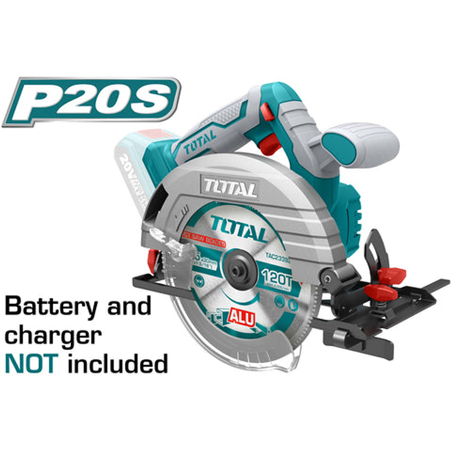 Sierra Circular Inalambrica 6 1/2 Industrial Bateria Y Cargador No Incluido Total Tsli1651