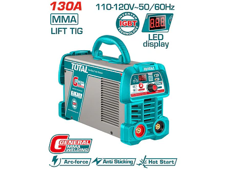 Soldador Inversor Digital 130A TOTAL UTW213059 MMA - LIFT TIG 110-120V - Foto 1 | aztools.co