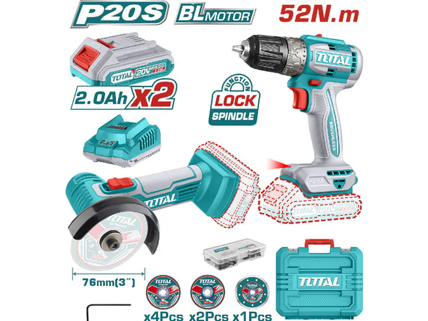 Combo Inalambrico Taladro 1/32,3/8