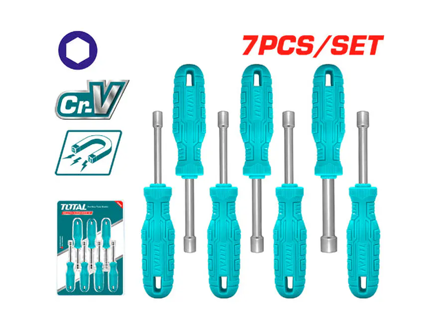 Destornilador Punta Hexagonal Juego X 7Pcs Total Tnss0701 - Envío a todo Colombia | aztools.co