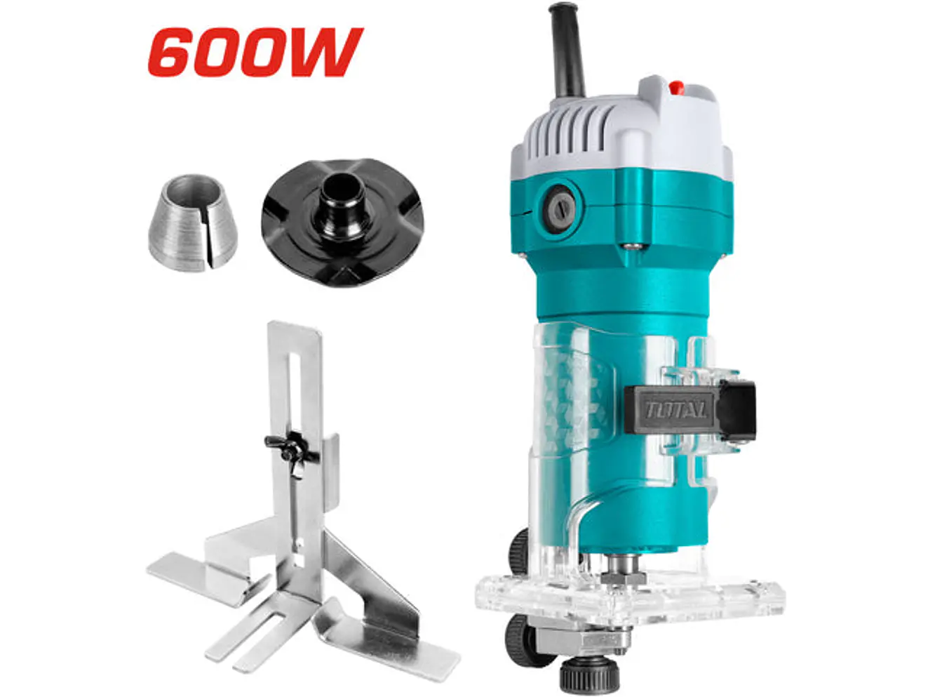 Rebordeadora Industrial 600W TOTAL UTLT6001 Collet 1/4