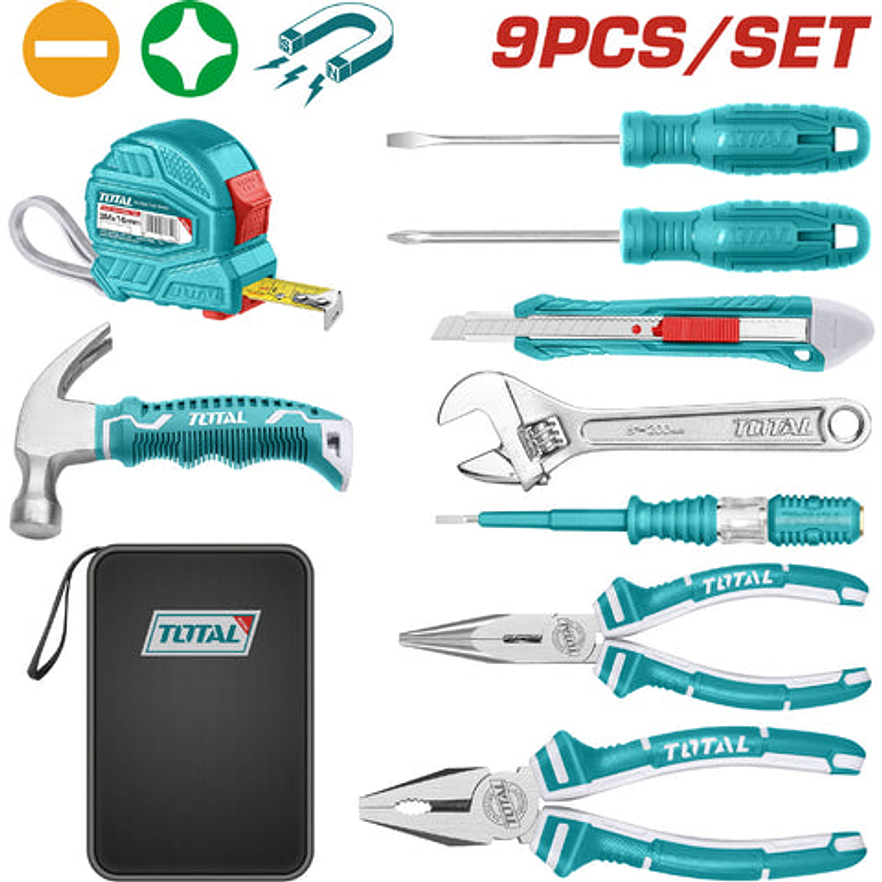 Kit De Herramientas X 9 Pzs Total Thkthp90096
