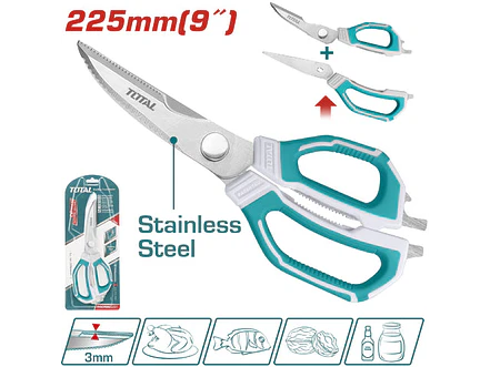 Tijera Multiusos 9 Acero Inoxidable Total Thscrs822251 - Envío a todo Colombia | aztools.co