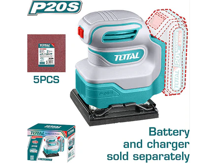 Lijadora de Palma Inalámbrica Industrial TOTAL TSHSLI2014 20V (Sin Batería/Cargador) - Envío a todo Colombia | aztools.co