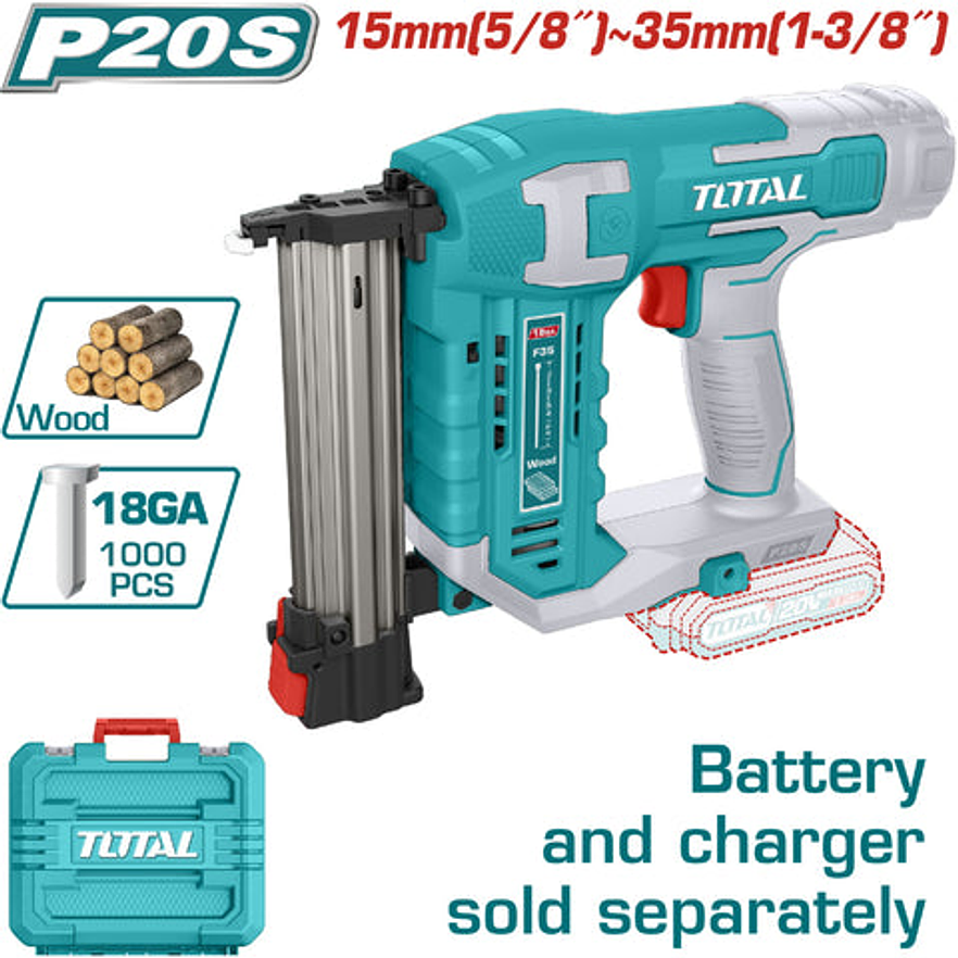 Clavadora Inalambrica15-35Mm 20V No Incluye Bateria Y Cargador Industrial Total Tcbnli3505