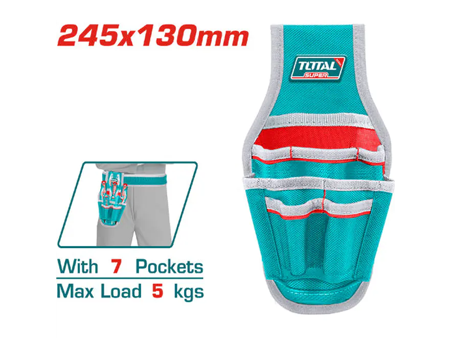 Porta Herramienta De 7 Bolsillos Capacidad Maxima 5Kg Total Tht16P40125 - Envío a todo Colombia | aztools.co