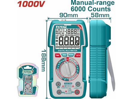 Multímetro Digital Industrial Super TOTAL TMT5310002 1000V Profesional - Envío a todo Colombia | aztools.co