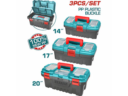 Cajas de Herramientas Plásticas Set de 3 TOTAL TPBXK0031 (14