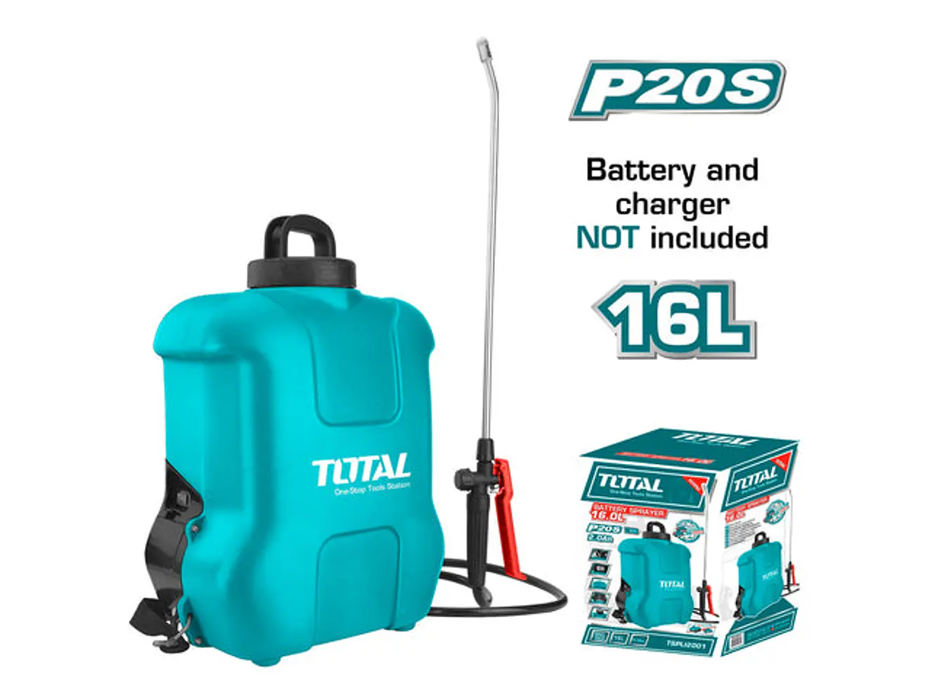 Fumigadora Inalámbrica de Mochila TOTAL TSPLI2001 20V 16 Litros (Sin Batería) - Envío a todo Colombia | aztools.co
