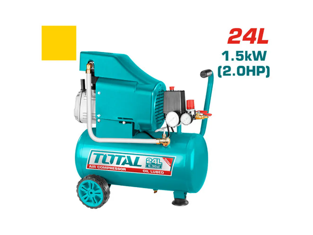 Compresor de Aire TOTAL UTC220246 24L 2.0 HP (116 PSI, 110V) - Envío a todo Colombia | aztools.co