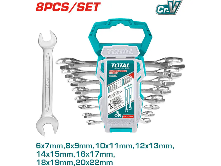 Llave Boca Fija 6 - 22 Mm Juego X 8 Pzs Super Select Total Tht102386 - Envío a todo Colombia | aztools.co