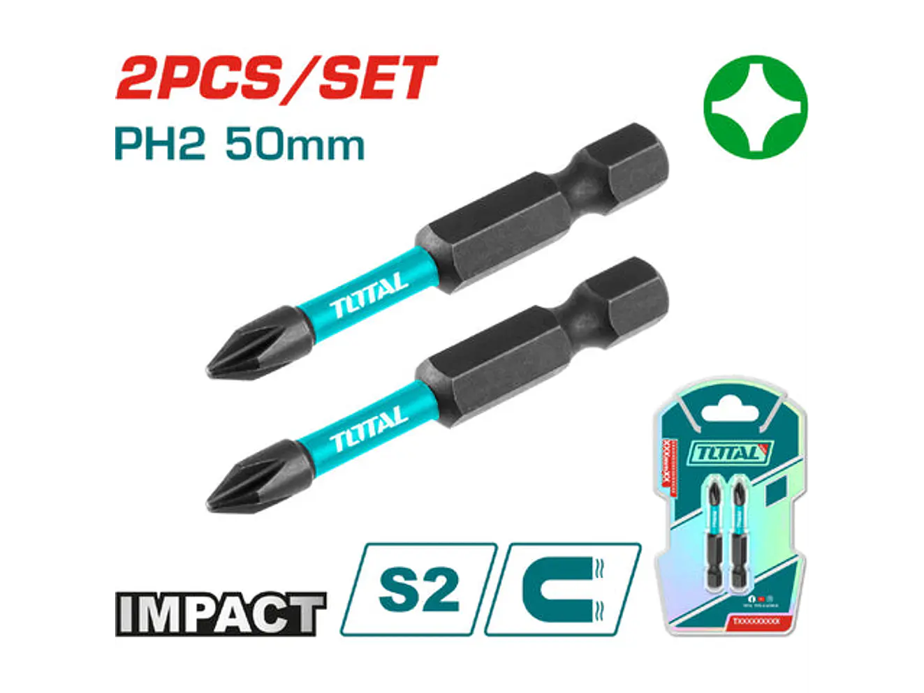 Puntas Taladro Imantada 50Mm + + Juego X 2 Pzs Industrial Super Total Tacim71Ph250 - Envío a todo Colombia | aztools.co