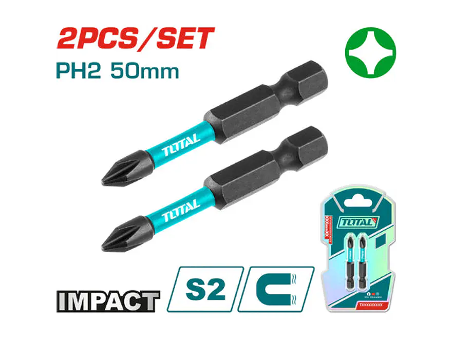 Puntas Taladro Imantada 50Mm + + Juego X 2 Pzs Industrial Super Total Tacim71Ph250 - Envío a todo Colombia | aztools.co
