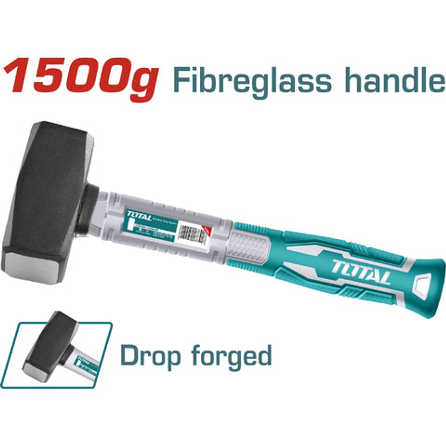 Porra 2Lb Hierro Mango Fibra Vidrio Total Tht7210006