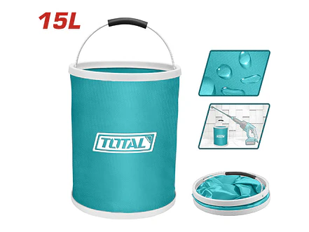 Balde para Agua Plegable 15L TOTAL TGTFB15 de PVC Impermeable - Envío a todo Colombia | aztools.co