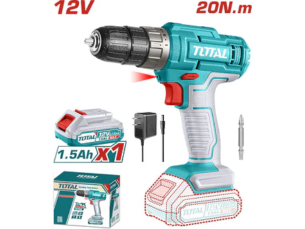 Taladro Atornillador Inalámbrico 12V TOTAL UTDLI1218 Industrial + Batería 1.5Ah - Foto 1 | aztools.co