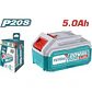 Batería 20V 5.0Ah Ion Litio TOTAL TFBLI20531 Plataforma P20S - Miniatura 1 | aztools.co