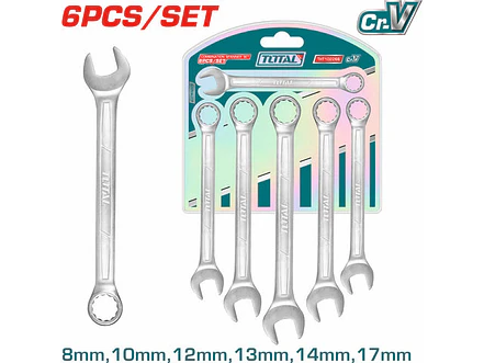 Llave Mixta 8 - 17 Mm Juego X 6 Pzs Super Select Total Tht102266 - Envío a todo Colombia | aztools.co