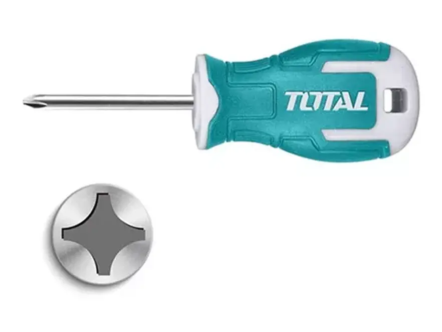 Destornillador 2X38Mm Pu?o + Punta Inmantada Industrial Total Tht26Ph2038 - Envío a todo Colombia | aztools.co
