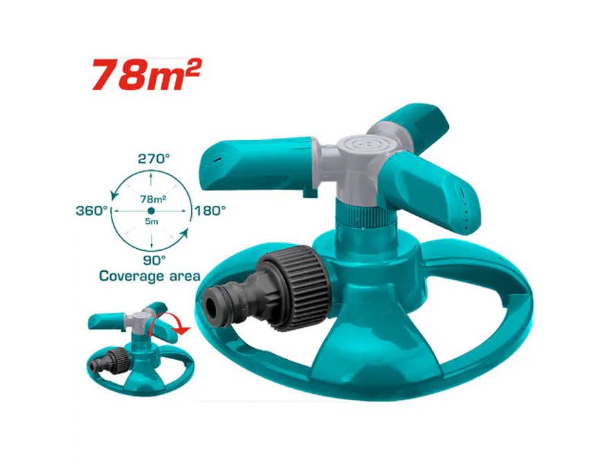 Aspersor Rotativo 3/4? Para Jardin 3 Salidas Super Total Thps23602 - Envío a todo Colombia | aztools.co