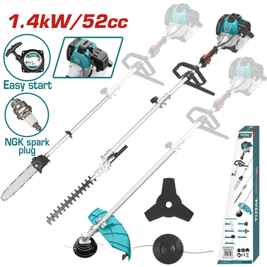 Guadaña Multifuncional Total TMT55211 3 en 1 Gasolina 52cc - Envío a todo Colombia | aztools.co
