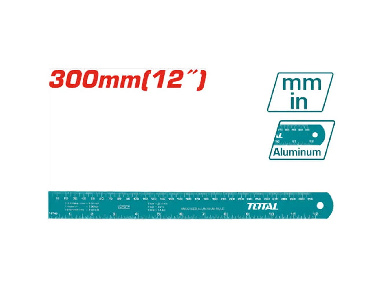 Regla 30Cm Aluminio Total Tmt633002 - Envío a todo Colombia | aztools.co