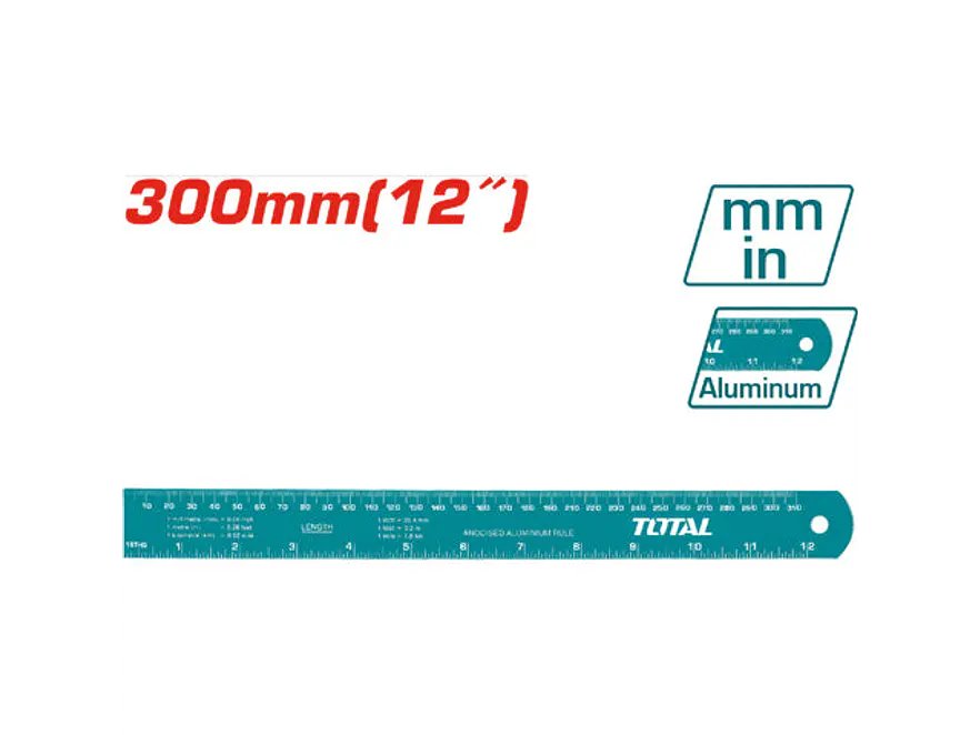 Regla 30Cm Aluminio Total Tmt633002 - Envío a todo Colombia | aztools.co