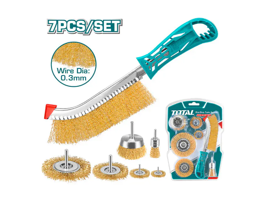 Set De Cepillos De Alambre X 7Pcs Total Tac310071 - Envío a todo Colombia | aztools.co