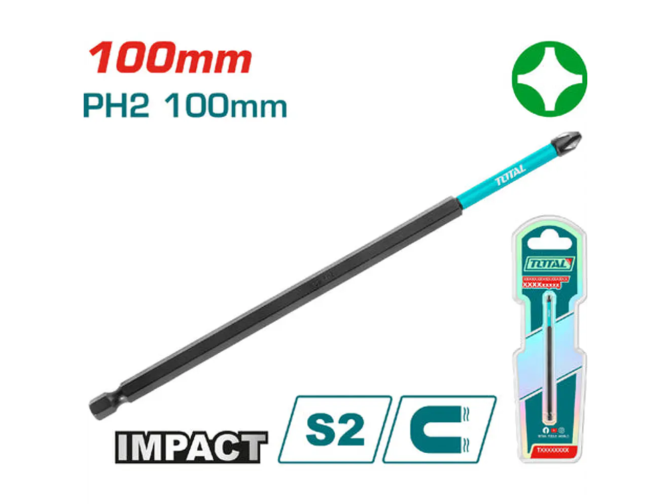 Punta Taladro Imantada 100Mm + Industrial Super Total Tacim71Ph2100 - Envío a todo Colombia | aztools.co