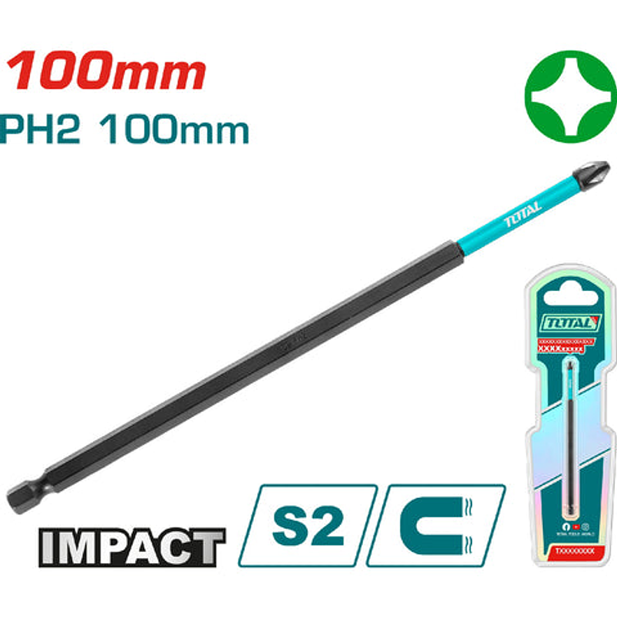 Punta Taladro Imantada 100Mm + Industrial Super Total Tacim71Ph2100