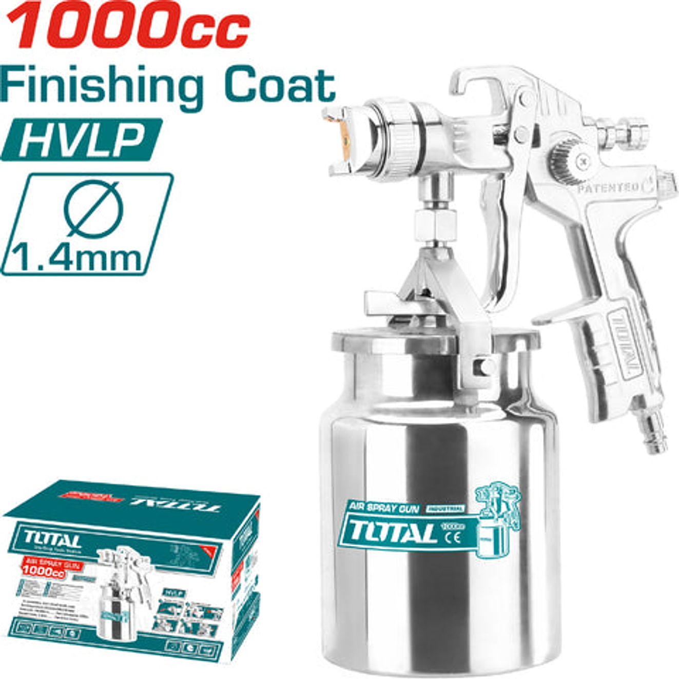 Pistola Pintar 1000Cc Industrial Usado Para Acabado Final Total Tat11004