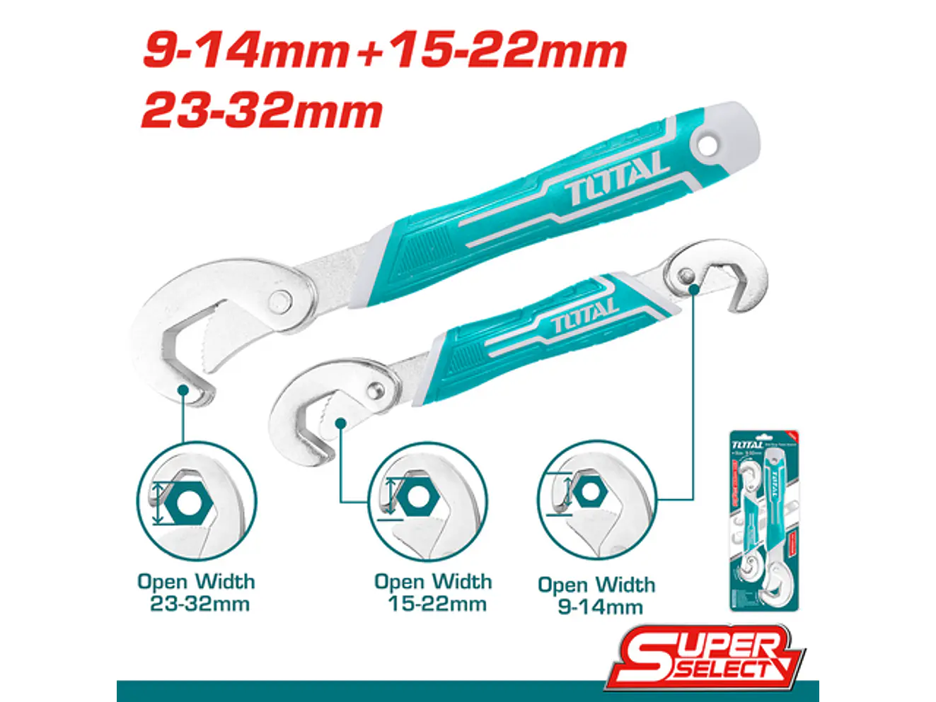 Llave Multiusos Encauchetada X 2 Pzs Total Tht10309328 - Envío a todo Colombia | aztools.co