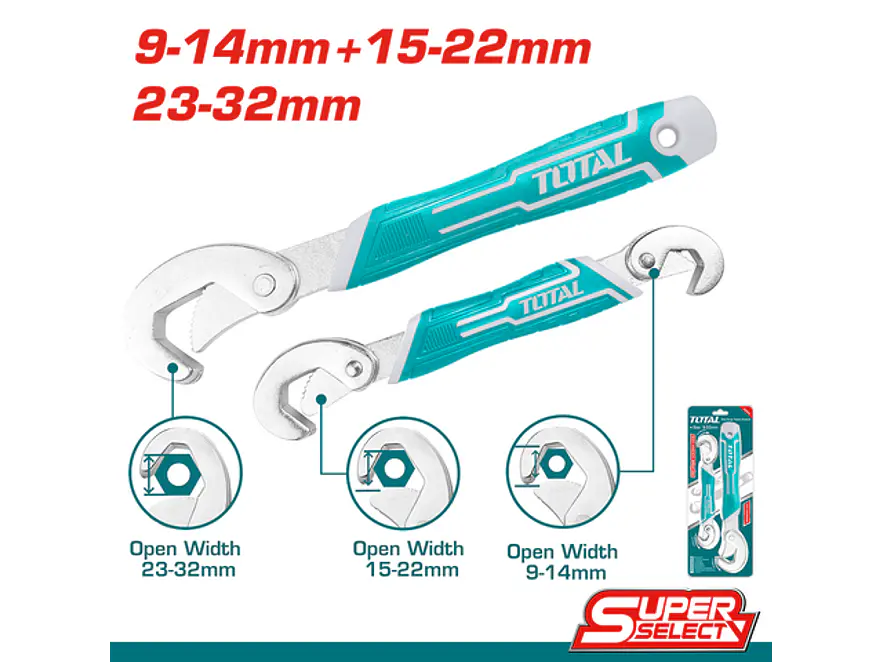 Llave Multiusos Encauchetada X 2 Pzs Total Tht10309328 - Envío a todo Colombia | aztools.co