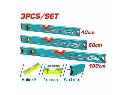 Juego De Nivel X 3 Pcs 40,60,100Cm Super Total Tht10403 - Envío a todo Colombia | aztools.co