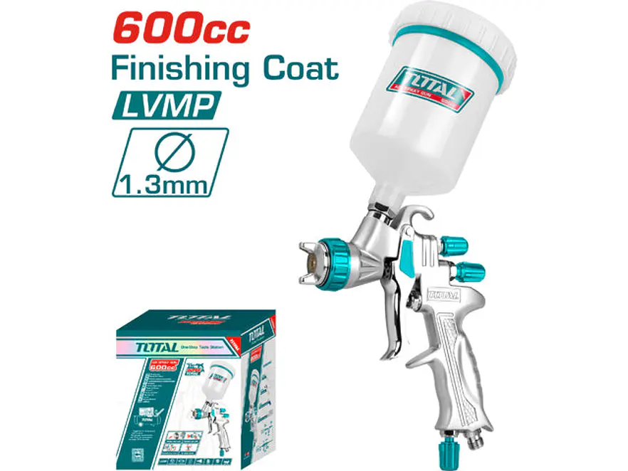 Aerografo 600Cc Industrial Vaso Plastico Alta Presion Total Tat10605 - Envío a todo Colombia | aztools.co