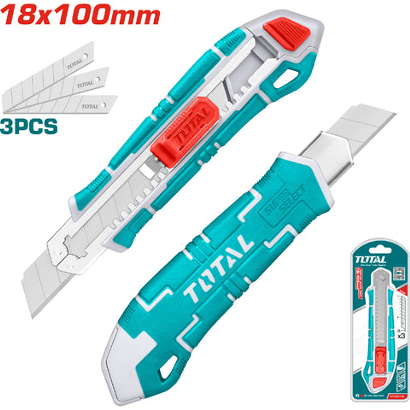Bisturi 18X100Mm Caucho Con 3 Repuestos Super Select Total Tht522136