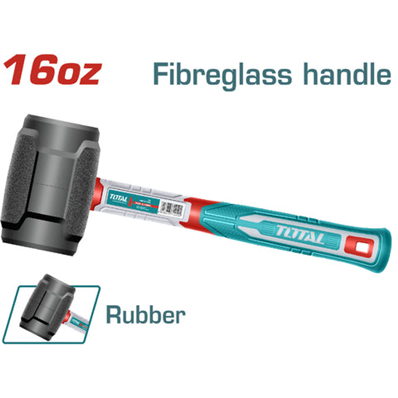 Martillo Chipote 16Oz Mango Fibra Vidrio Super Total Thruh6816