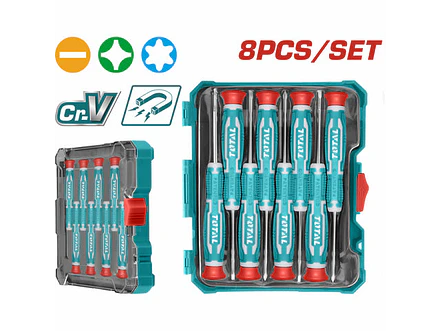 Juego Destornilladores X 8Pzs Punta Inmantada Industrial Super Total Tht250826 - Envío a todo Colombia | aztools.co