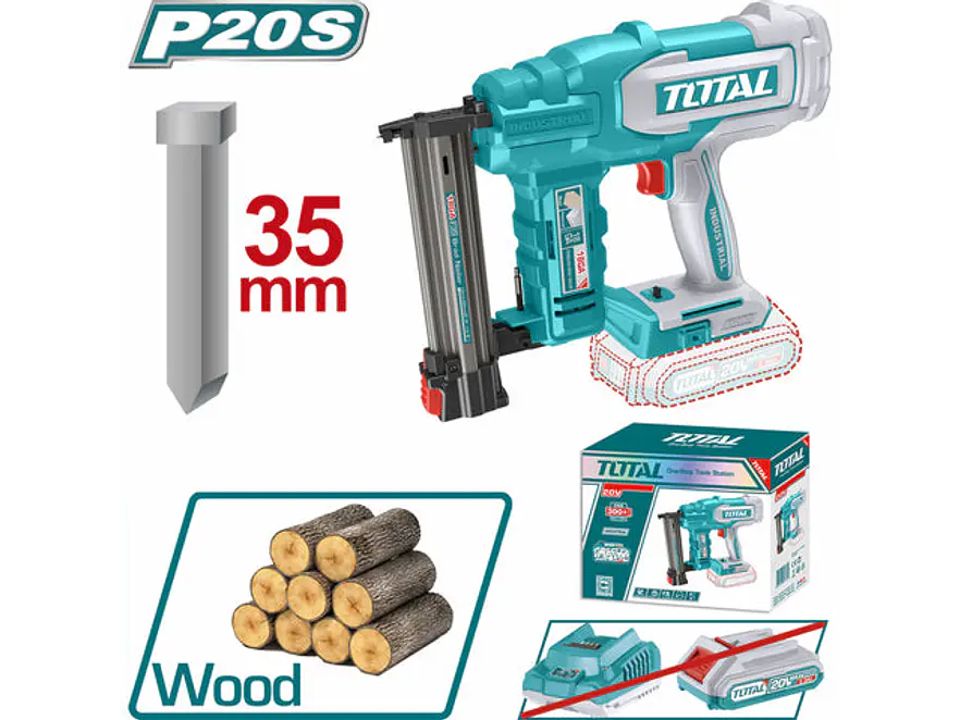 Clavadora Inalámbrica 20V TOTAL TCBNLI2005 Industrial 35mm (Solo Herramienta) - Envío a todo Colombia | aztools.co